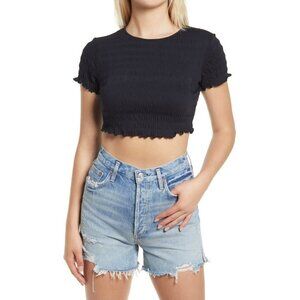 Vero Moda Scarlett Short Sleeve Smocked Crop Top Size XS